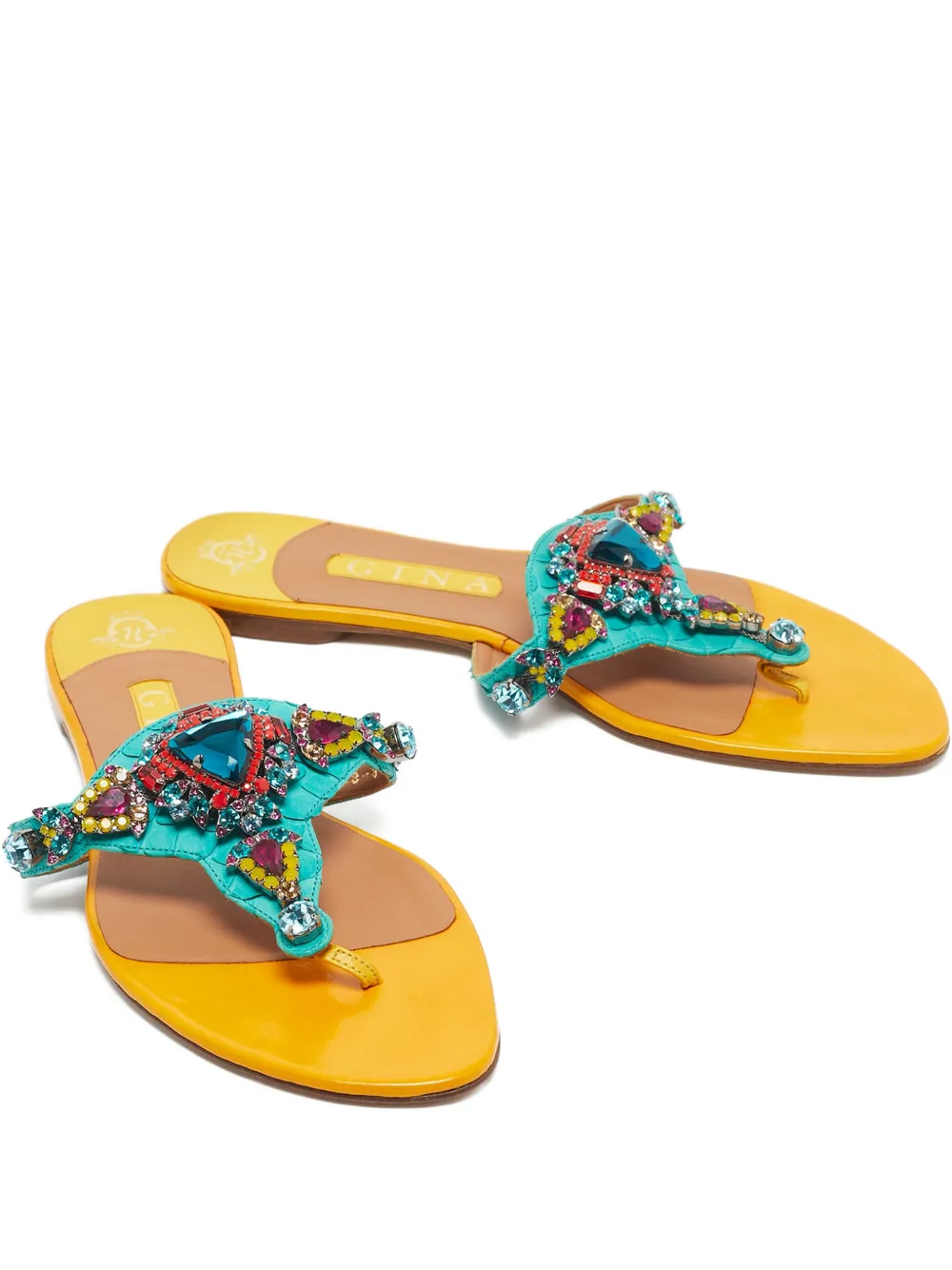 Gina Gina crystal-embellished sandals - Gelb