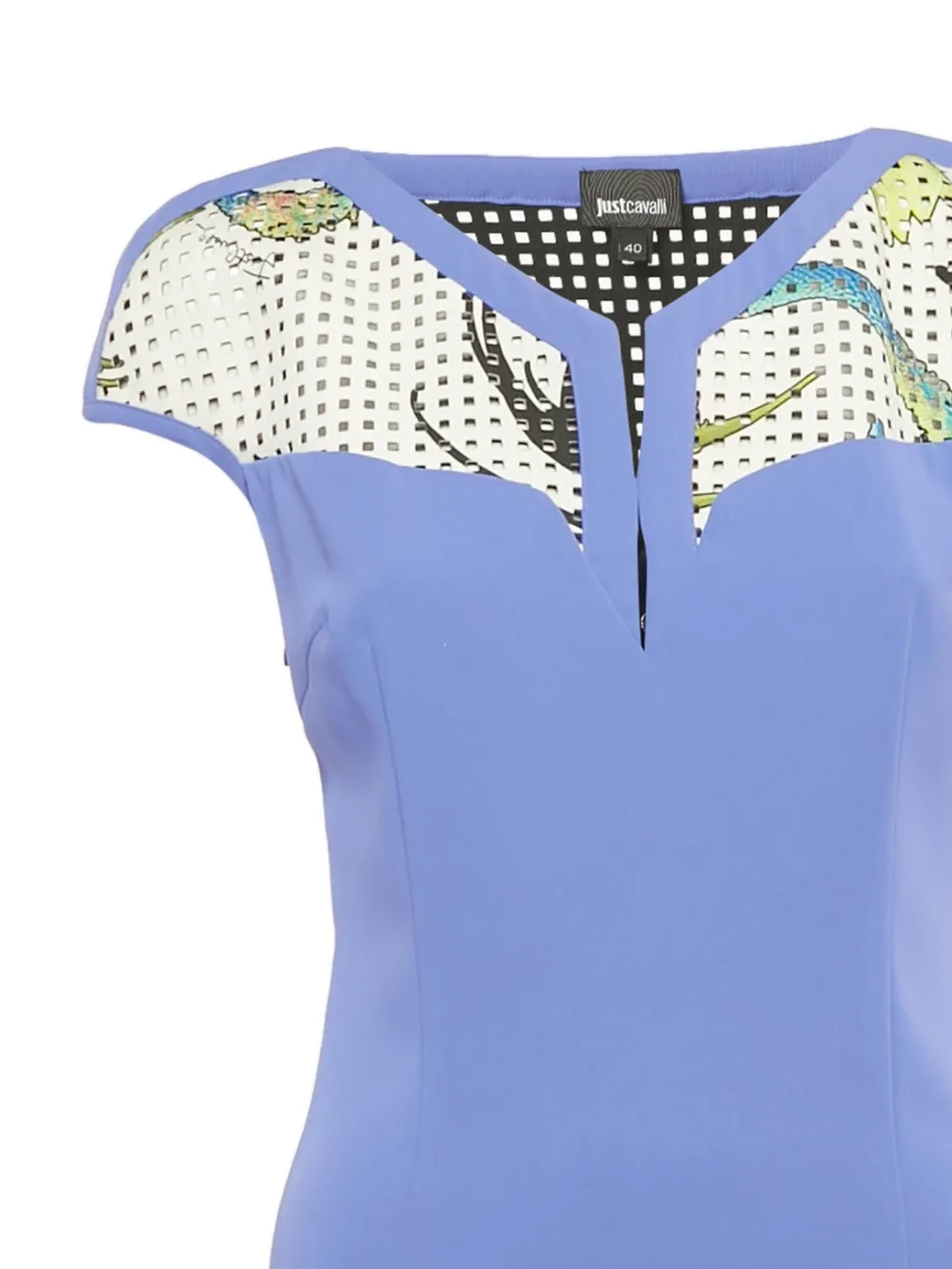 Just Cavalli perforated-detail dress - Paars