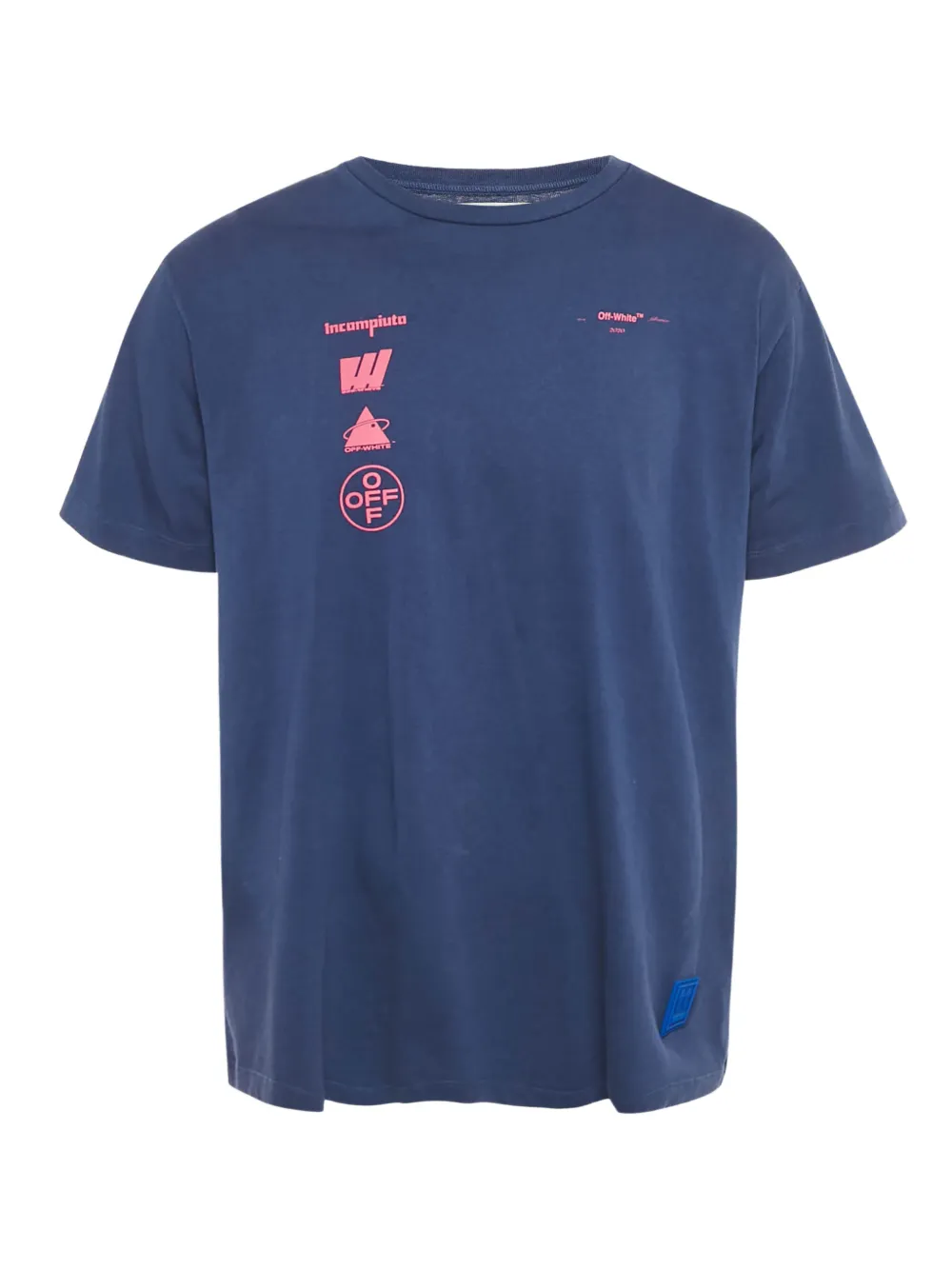 Off-White Pre-Owned playera de algodón con estampado gráfico | azul | Image 1