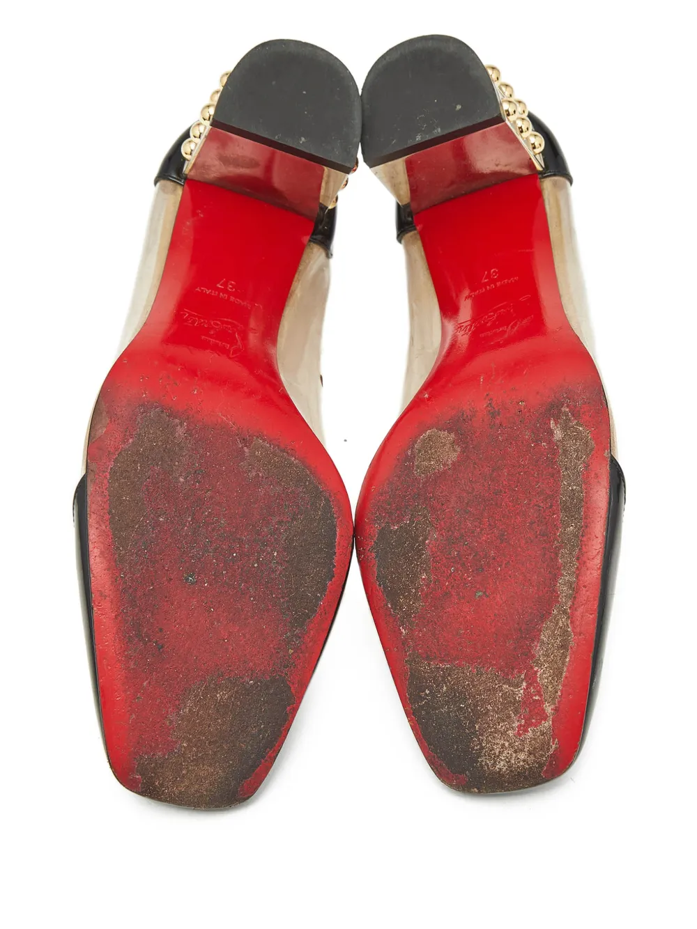 Christian Louboutin Pre-Owned Gallicia block-heel studded pumps | Image 2