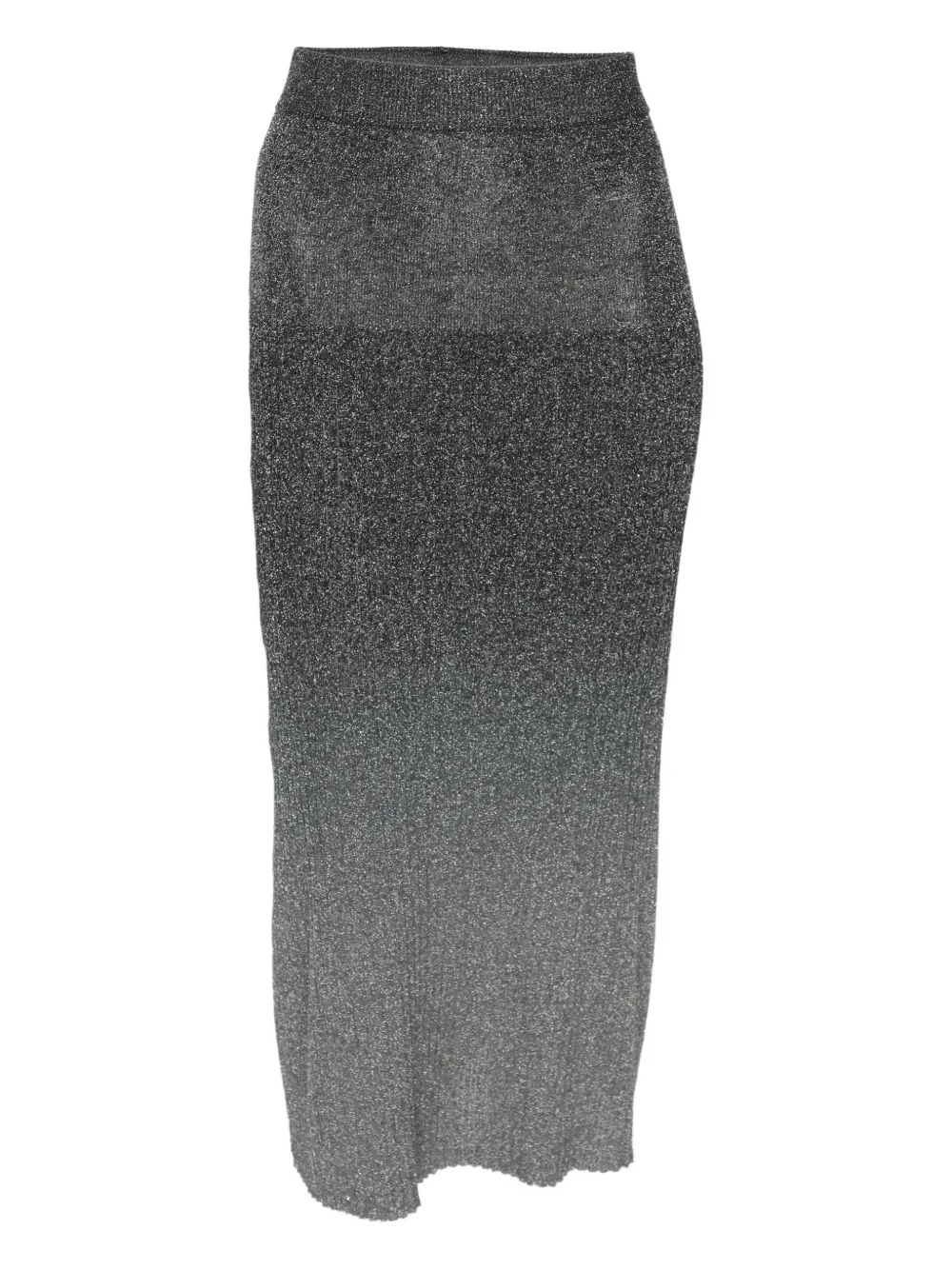 Pre-owned Joseph Knit Dip-dye Midi Skirt In Gray