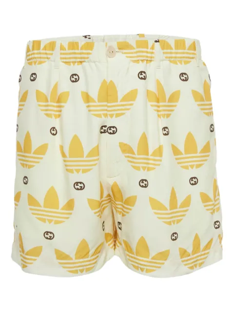 Gucci Pre-Owned shorts con monograma estampado en colaboración con adidas