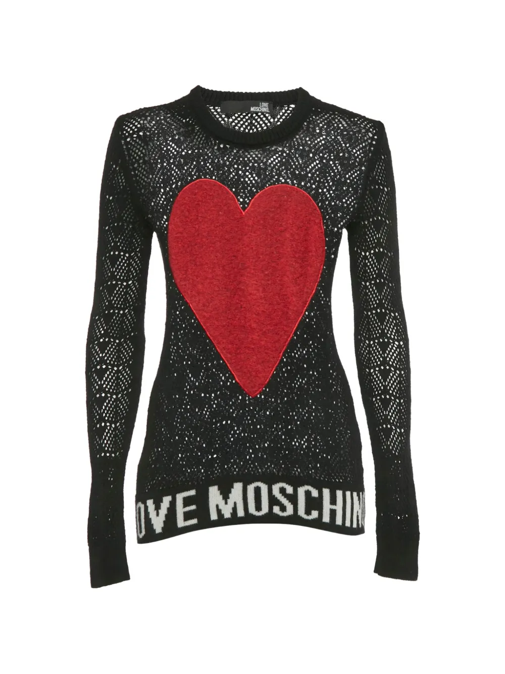 Love Moschino Maglione con applicazione - Nero