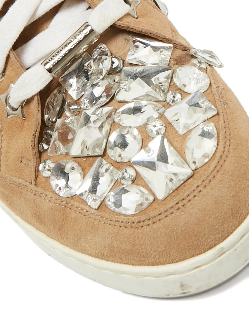 Jimmy Choo Pre-Owned ビジュートリム スエードスニーカー