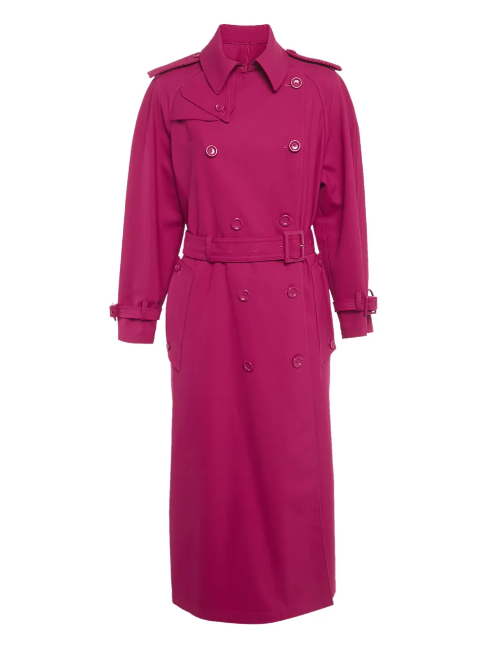 Pre-owned Dolce & Gabbana Double-breasted Trench Coat In Pink