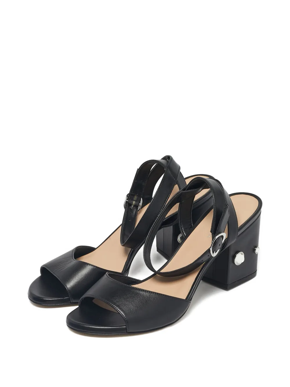 Stuart Weitzman leather ankle-strap sandals - Zwart