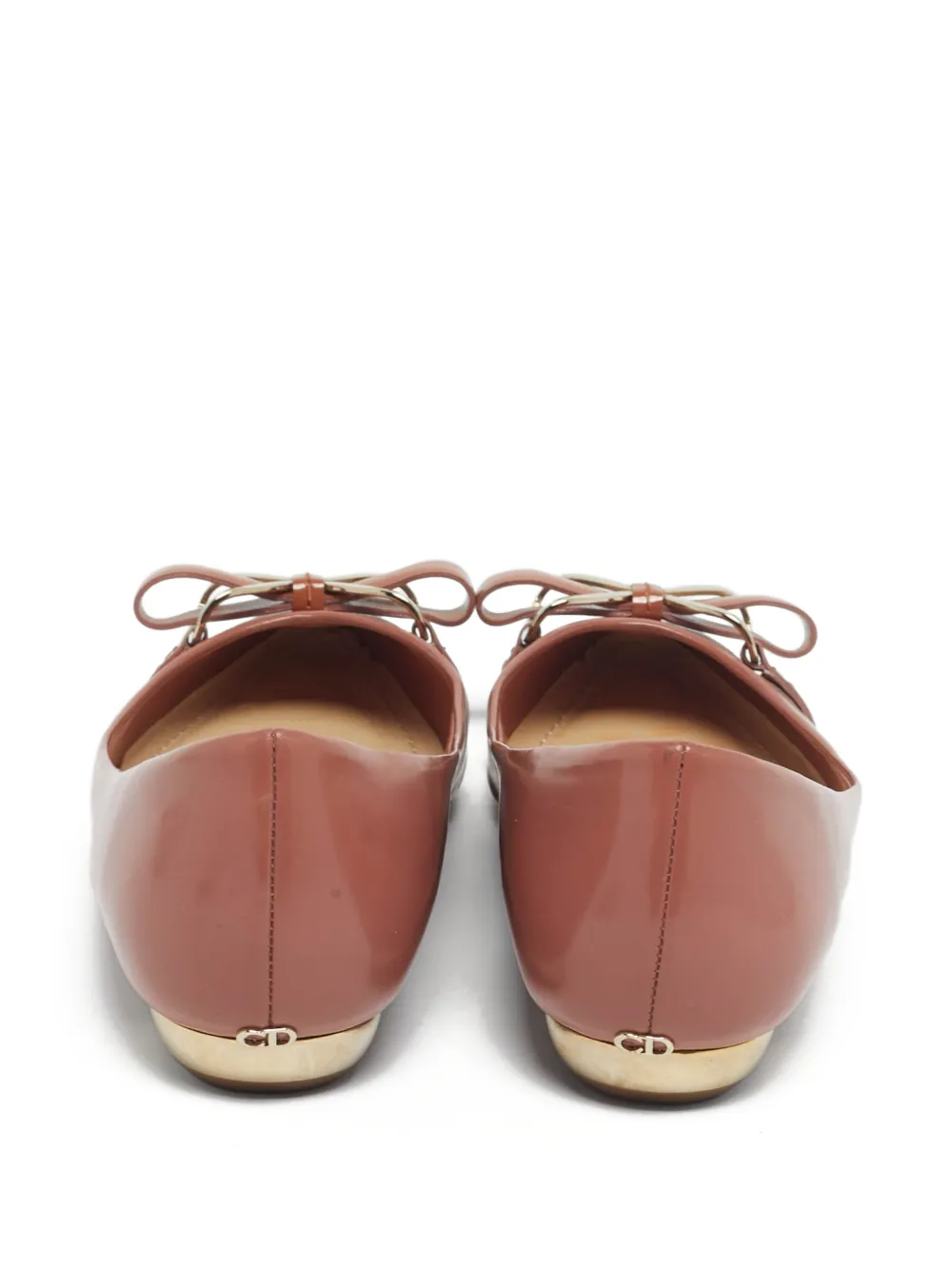Christian Dior Pre-Owned bow-detail ballet flats - Bruin