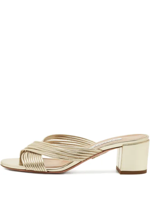 Aquazzura crisscross block heel sandals 