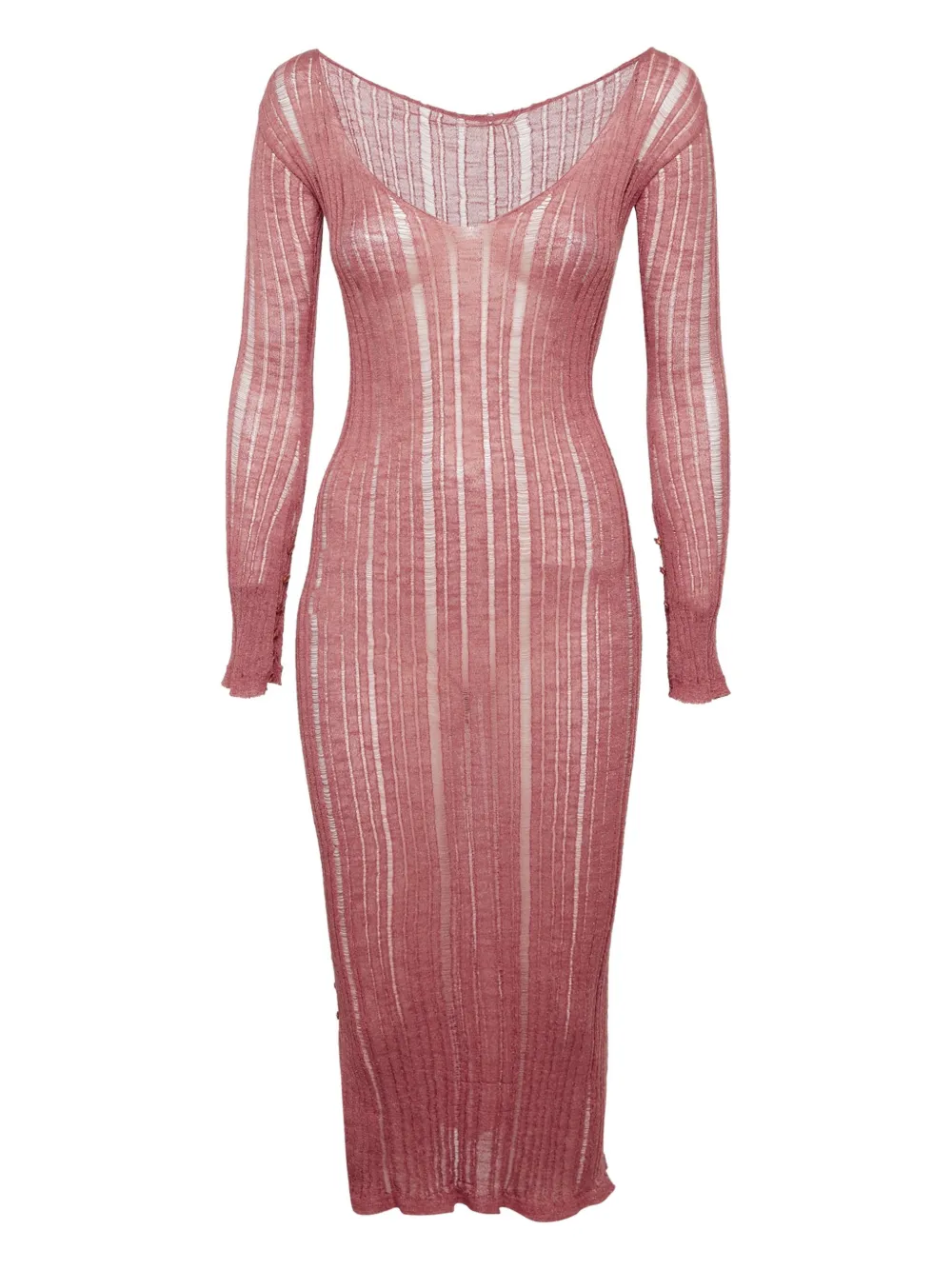 Cult Gaia ribbed midi dress - Rosa