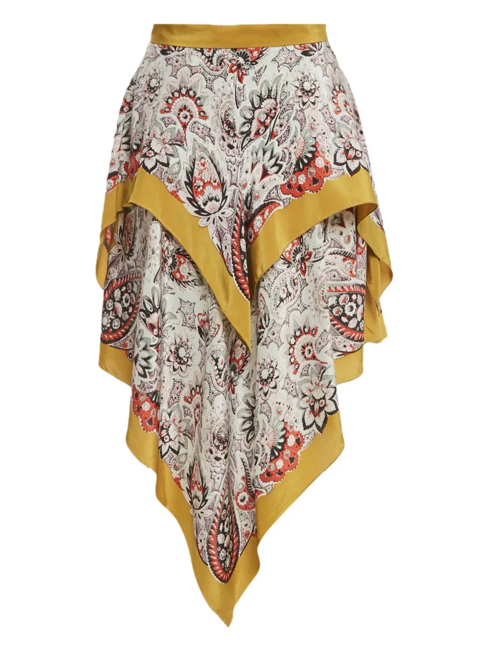 Etro Pre-Owned paisley silk skirt - Beige