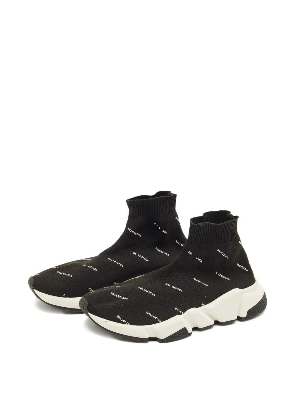 Balenciaga Pre-Owned logo-print sneakers - Zwart