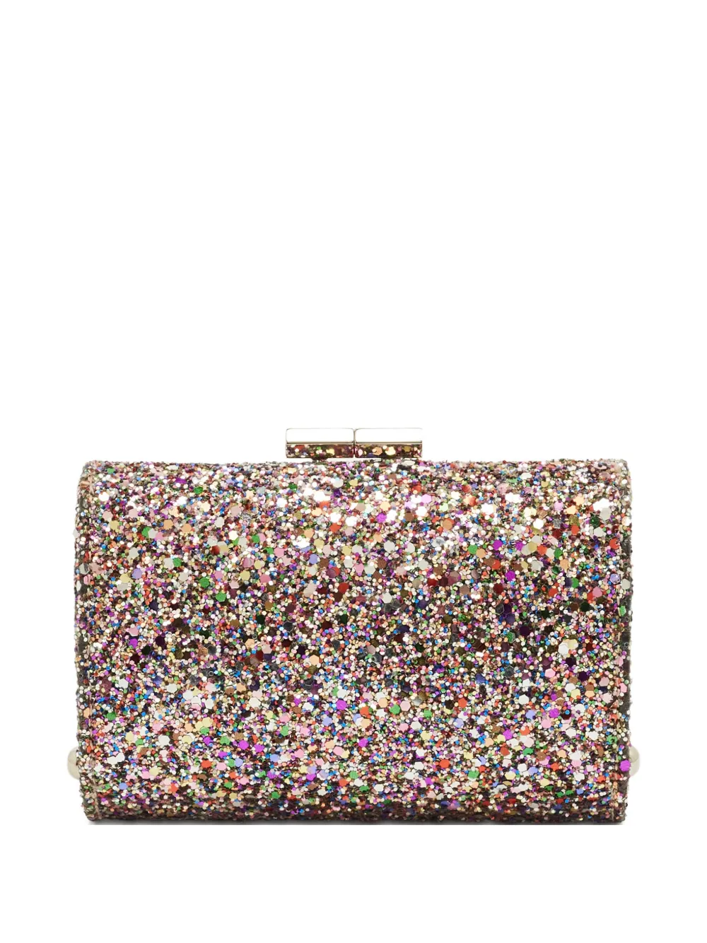 Jimmy Choo Pre-Owned mini tube glitter clutch bag - Oro