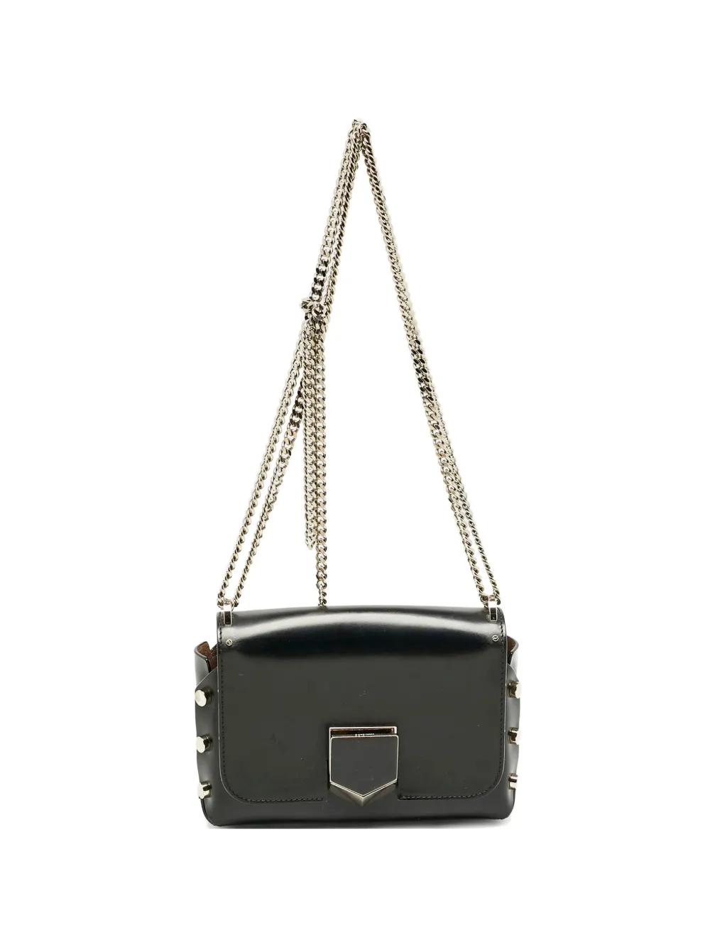 Jimmy Choo Pre-Owned Lockett City leather shoulder bag - Nero