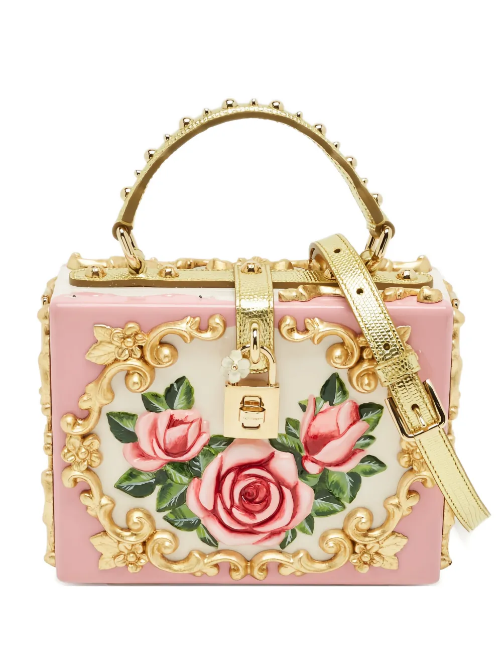 Dolce & Gabbana Pre-Owned floral-detail mini bag - Bianco