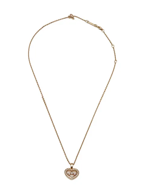 Chopard Pre-Owned 18K rose gold Happy Diamonds necklace