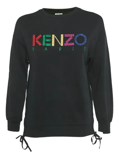 Kenzo Pre-Owned logo-detail side-zip sweatshirt