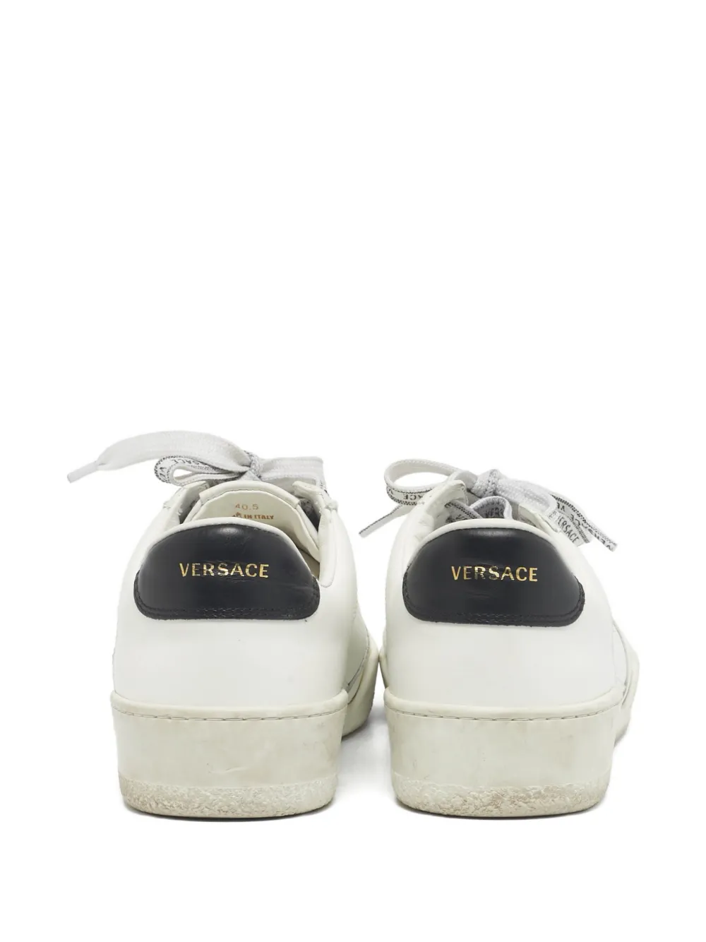 Versace Pre-Owned Ilus leather low-top sneakers - Wit