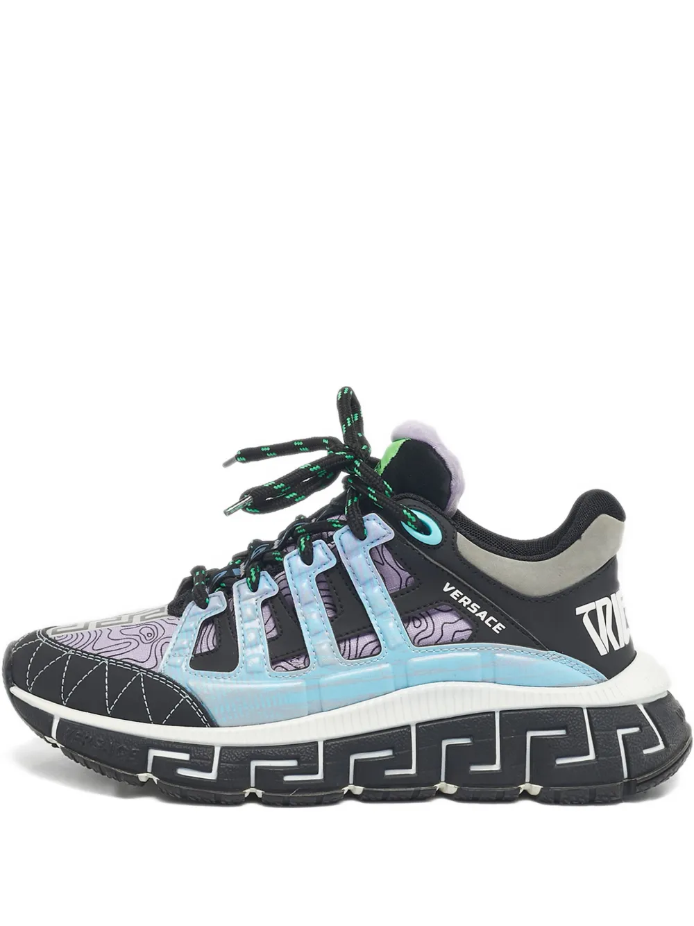 Versace Pre-Owned Trigreca lace-up sneakers - Nero