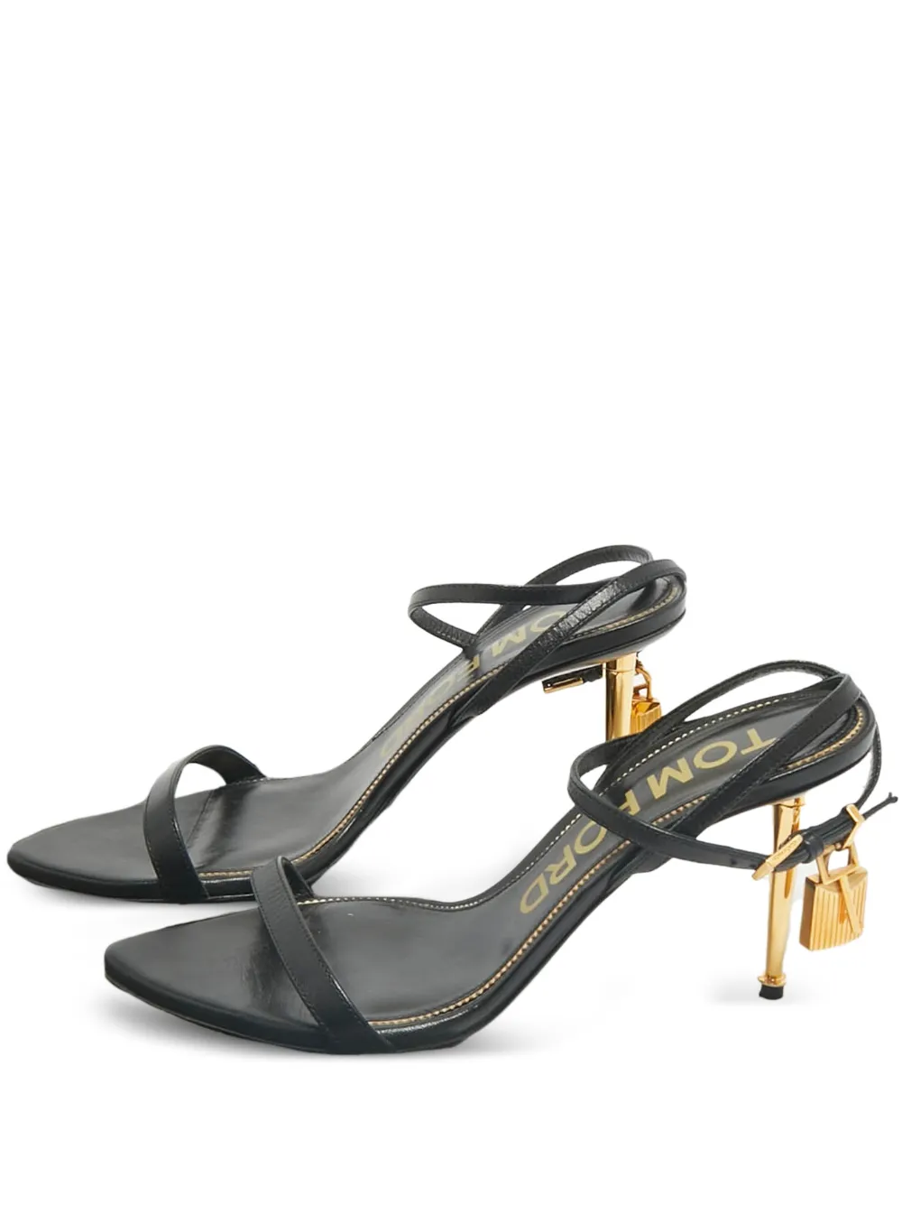 TOM FORD padlock leather sandals - Schwarz