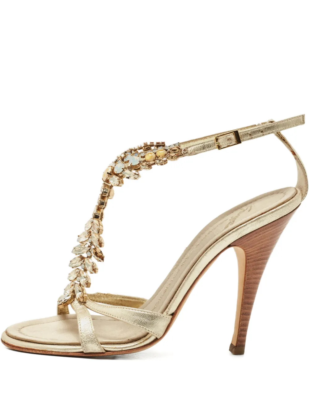 Giuseppe Zanotti Vintage crystal-embellished sandals - Oro