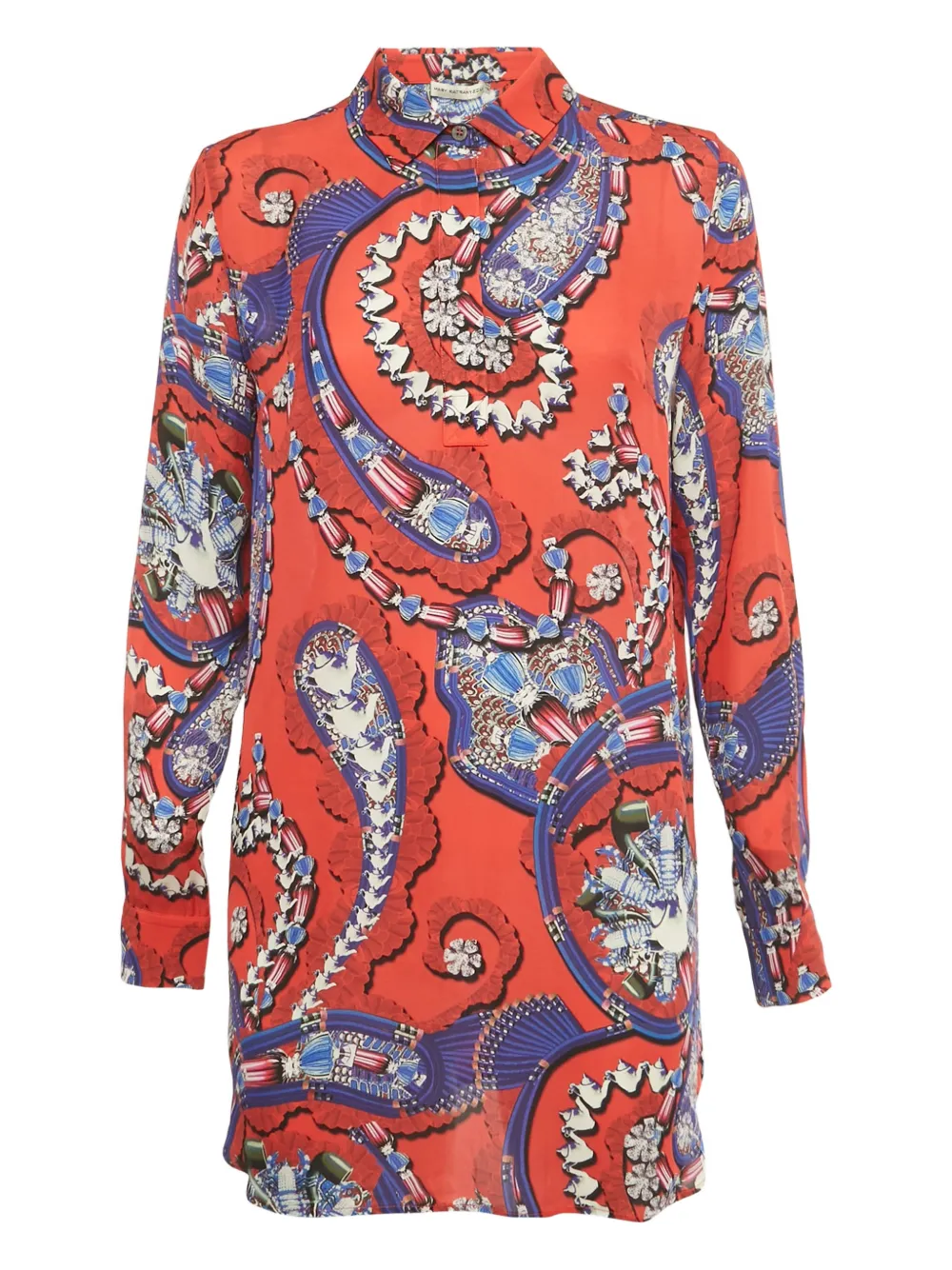 Mary Katrantzou silk graphic-print mini dress - Rosso