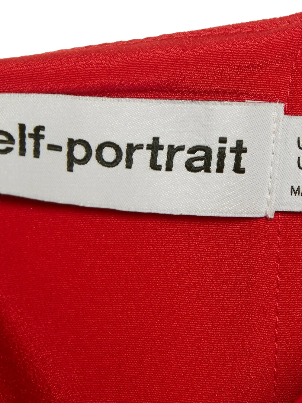 Self-Portrait bow-detail crepe dress - Rood