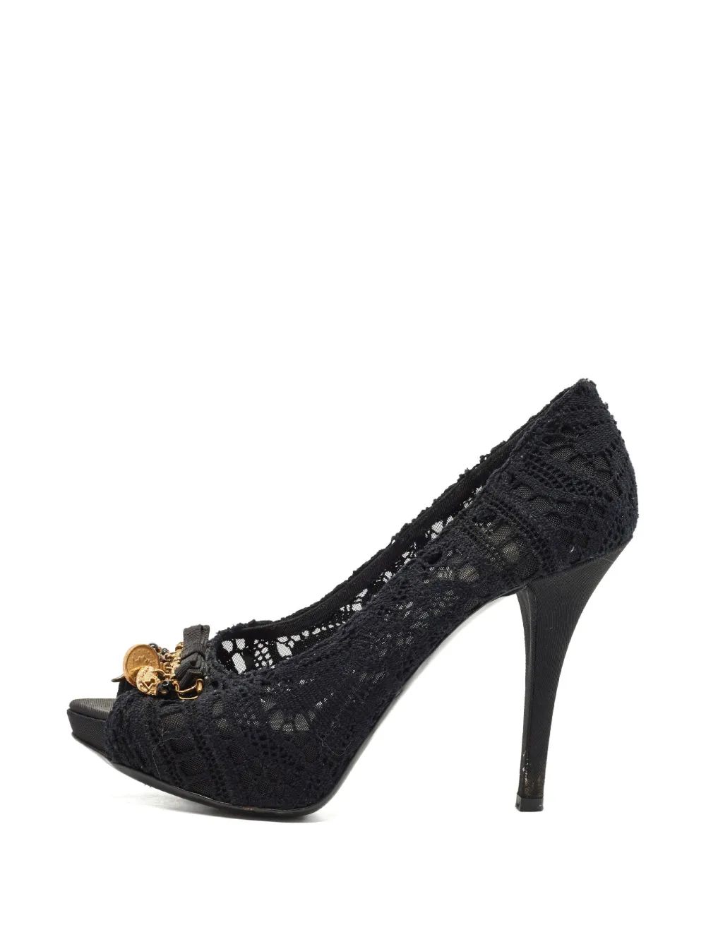 Dolce & Gabbana Pre-Owned lace-embellishment pumps - Nero