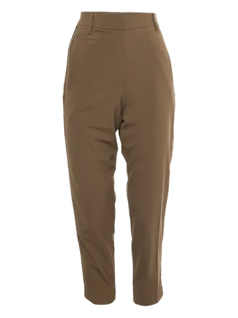 Brunello Cucinelli velvet-trim trousers