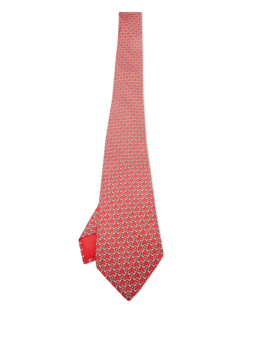 Hermès Pre-Owned silk printed tie | Pink | Image 1