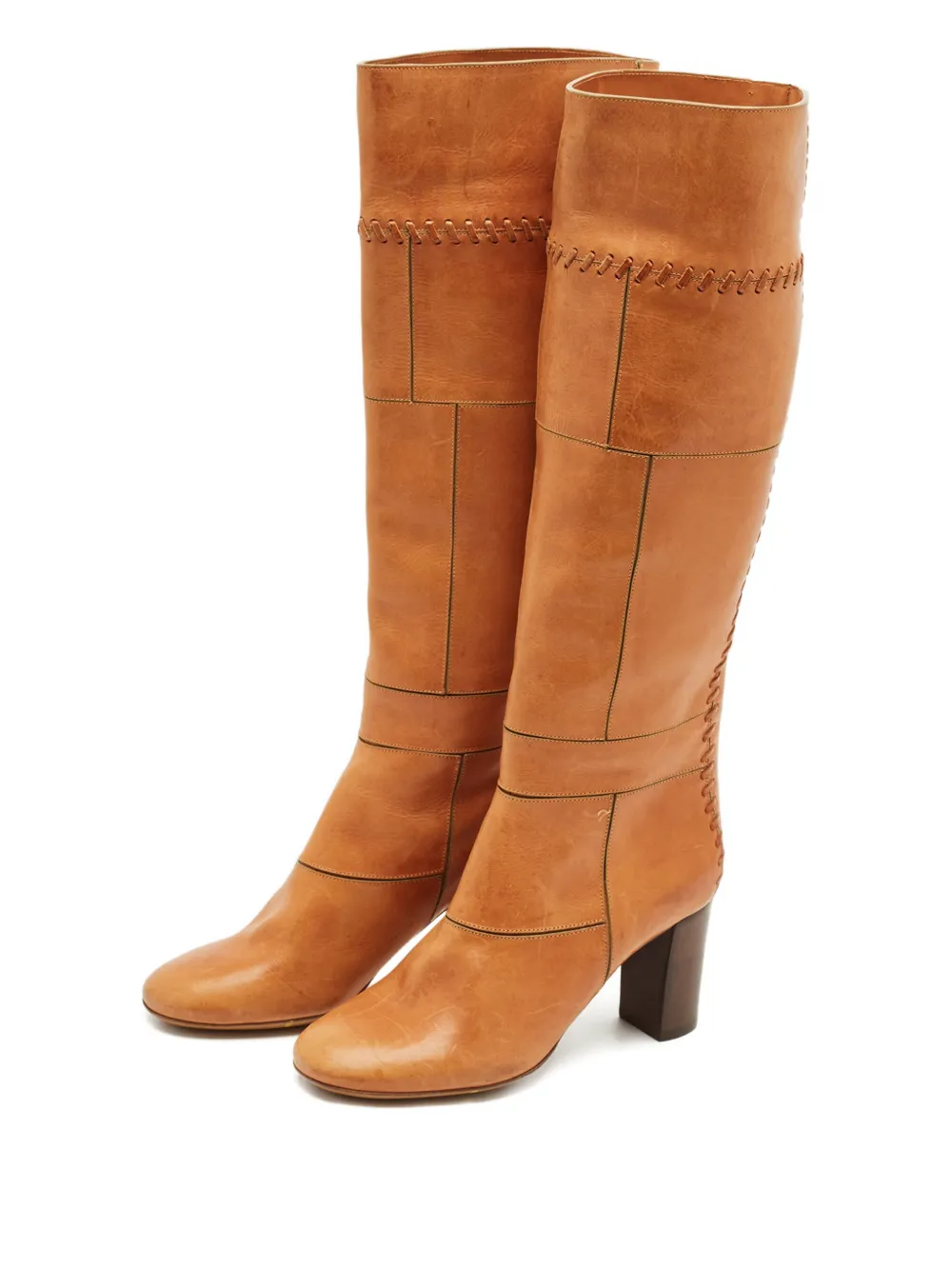 Chloé Pre-Owned knee-length leather boots - Bruin