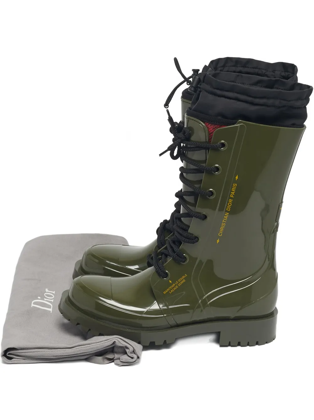 Christian Dior Pre-Owned lace-up rain boot | Grün | Image 1