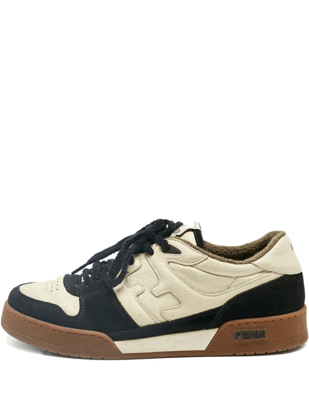 Fendi Pre-Owned baskets en daim à bout rond et lacets | tons neutres | Image 1