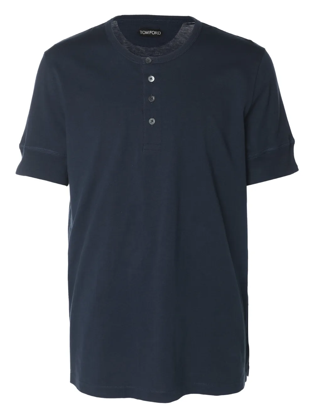 Pre-owned Tom Ford Button-detail T-shirt In Blue