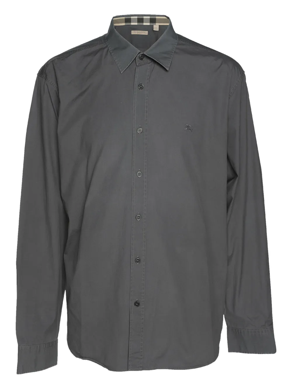 Burberry Pre-Owned XXXL fitted cotton shirt - Grigio