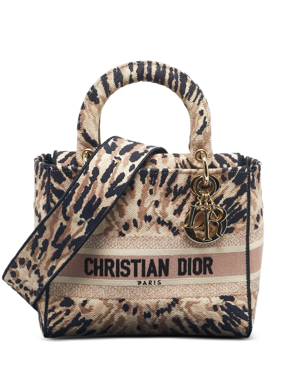 Christian Dior Pre-Owned Borsa tote Lady D-Lite con ricamo 2020 - Toni neutri