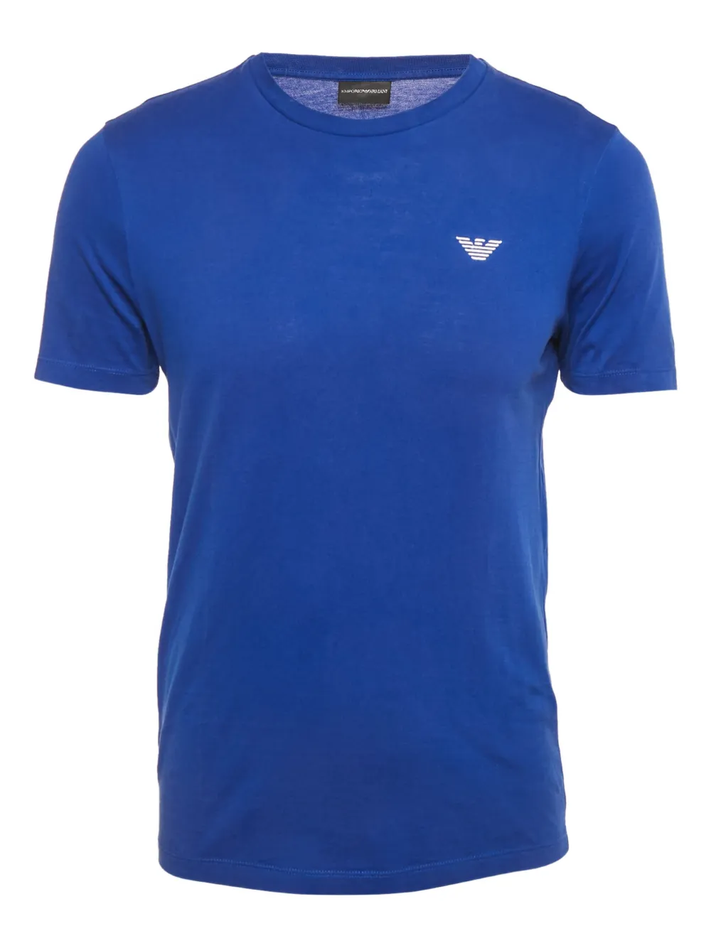 Emporio Armani Pre-Owned embroidered-logo crew-neck T-shirt – Blue Emporio Armani Pre-Owned embroidered-logo crew-neck T-shirt – Blue