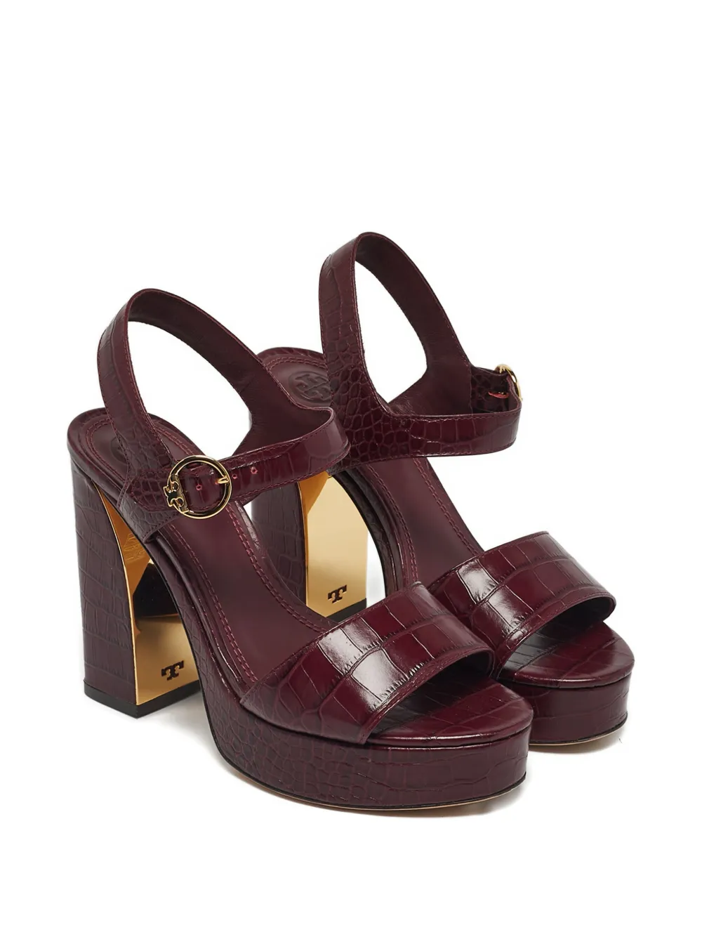 Tory Burch crocodile-mbossed platform sandals | Image 2