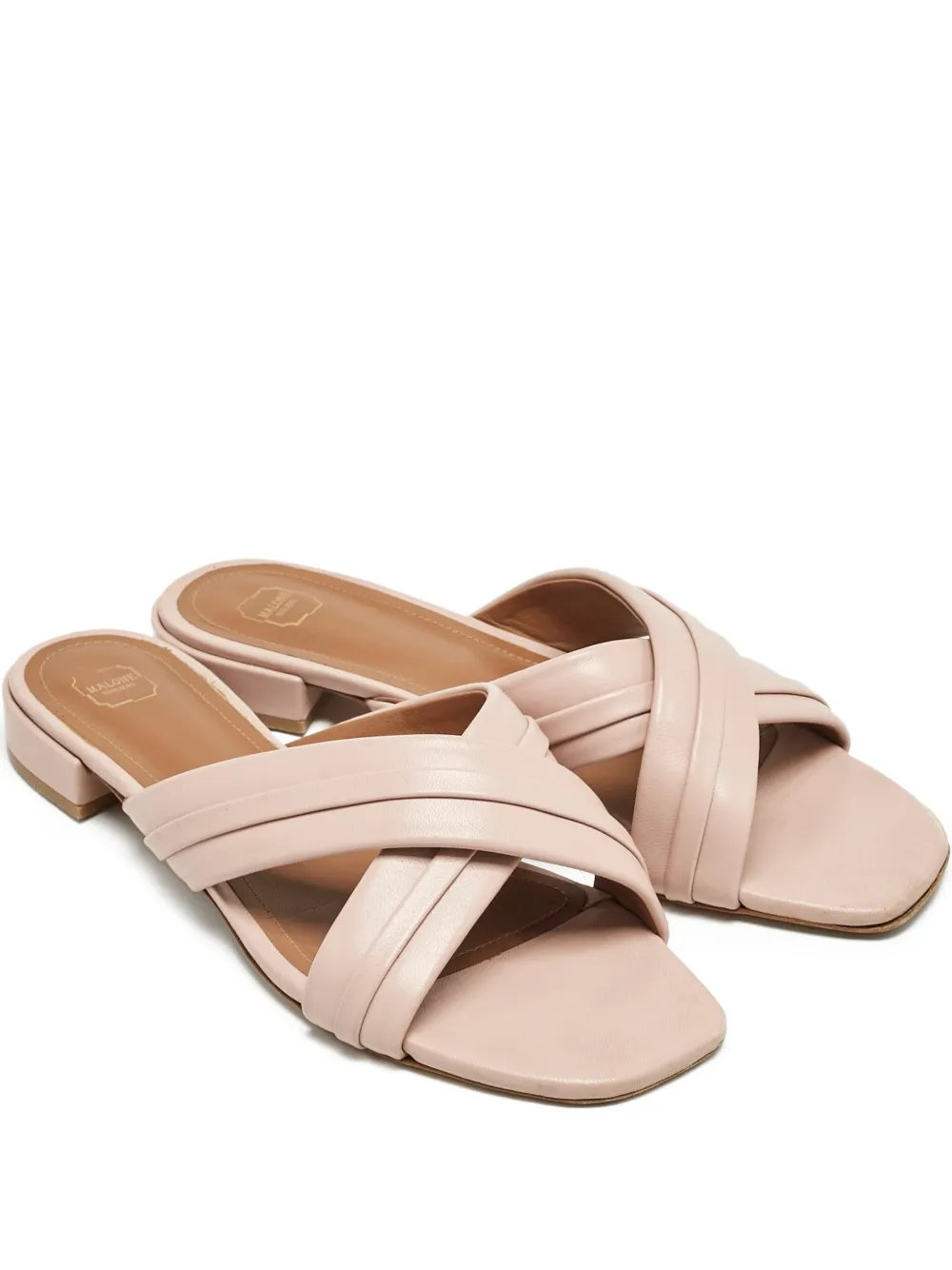 Malone Souliers leather crossover flat sandals - Rosa