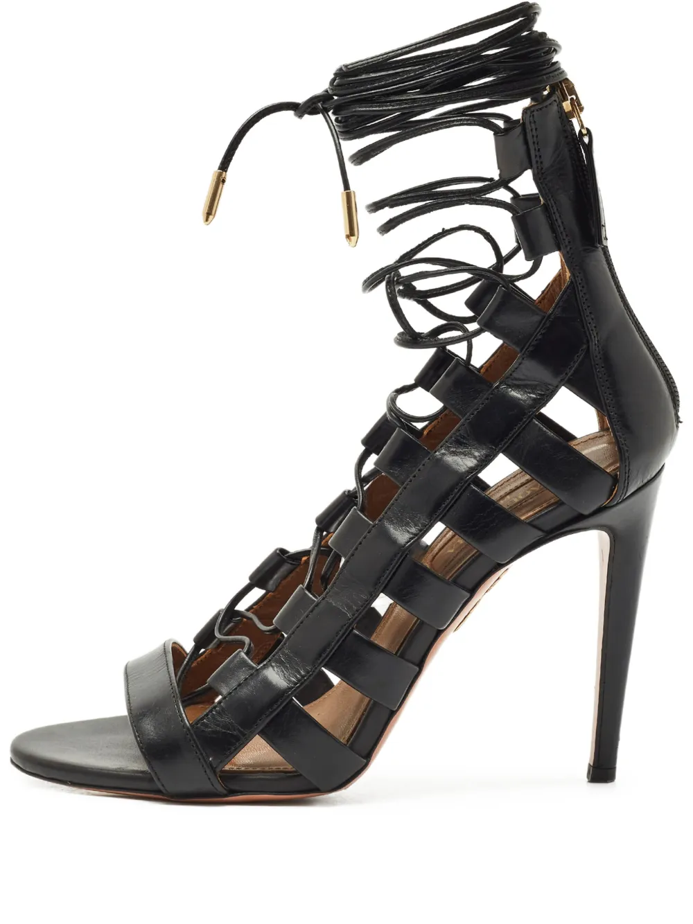 Aquazzura strappy leather sandals - Nero