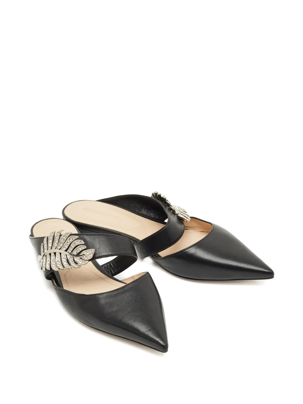 Nicholas Kirkwood crystal-embellishment mules - Zwart