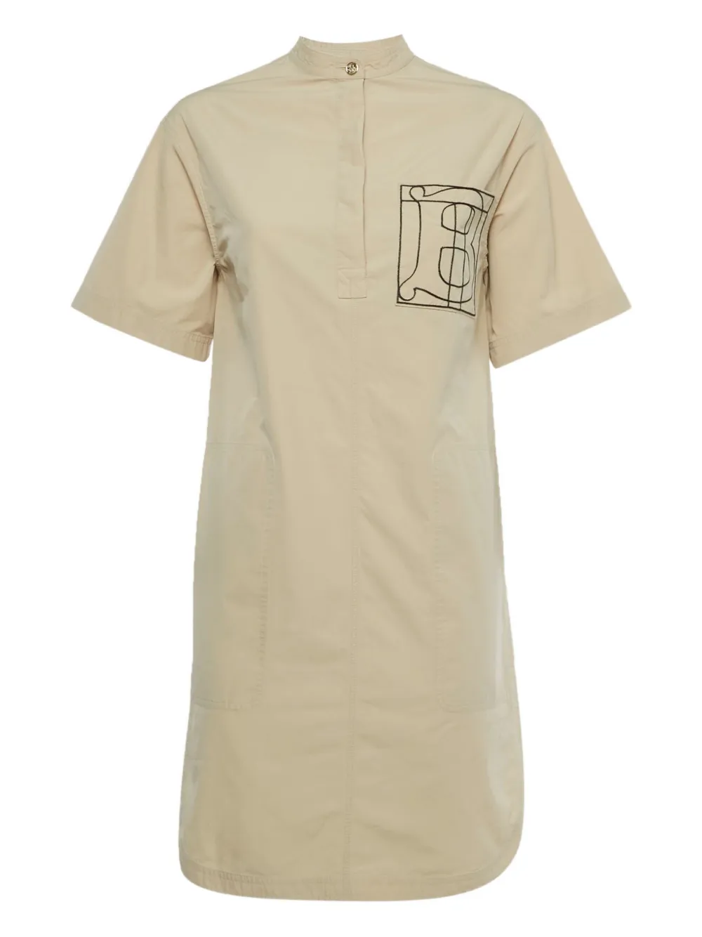 Burberry Pre-Owned monogram embroidered mini dress - Toni neutri