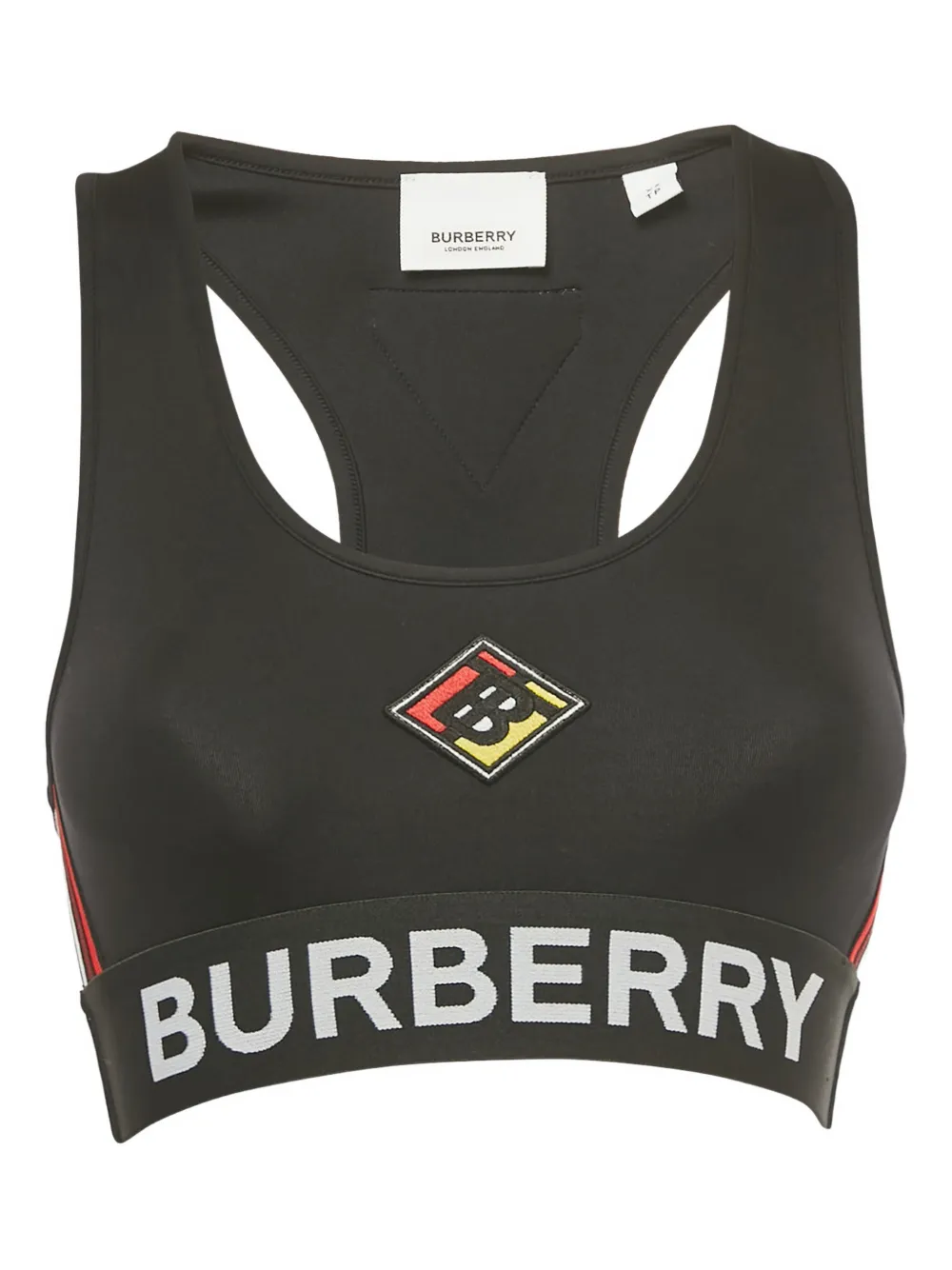 Burberry Pre-Owned logo-patch sports bra - Nero