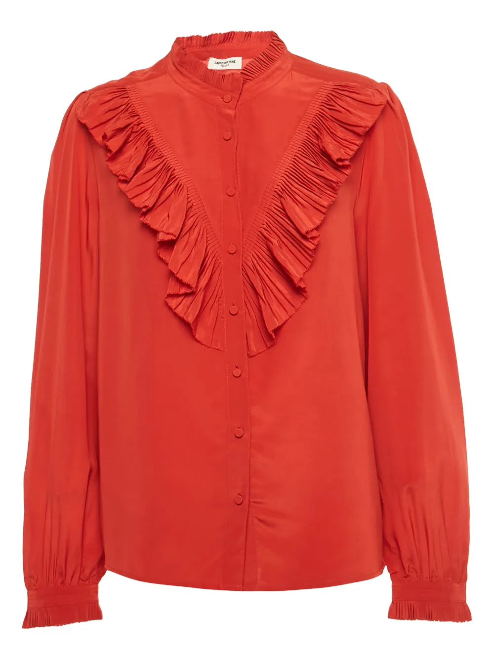 Zadig&Voltaire Taccora ruffled silk shirt - Rosso