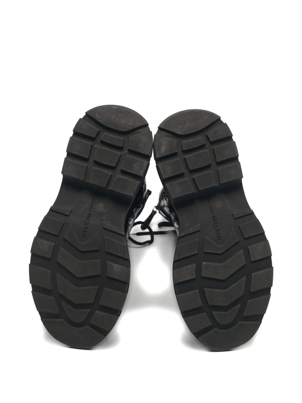 Alexander McQueen Pre-Owned Tread leather boots - Zwart