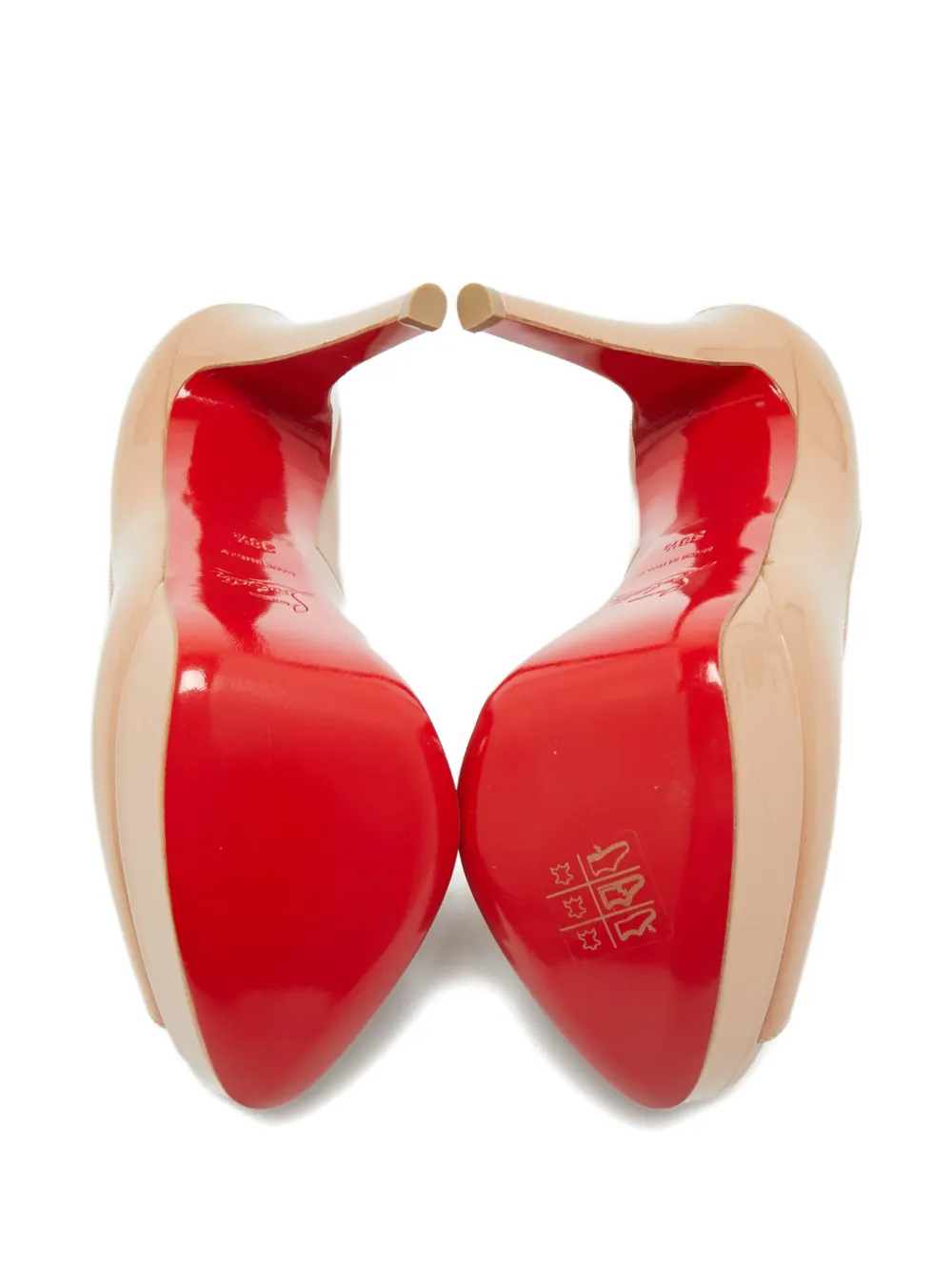 CHRISTIAN LOUBOUTIN Pre-owned Lady Peep Heeled Pumps In Neutral