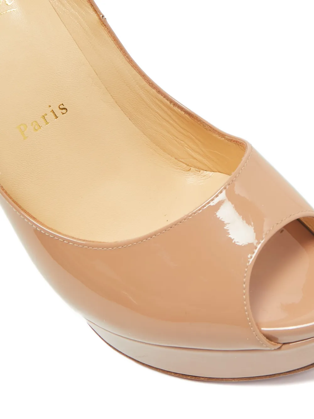 CHRISTIAN LOUBOUTIN Pre-owned Lady Peep Heeled Pumps In Neutral