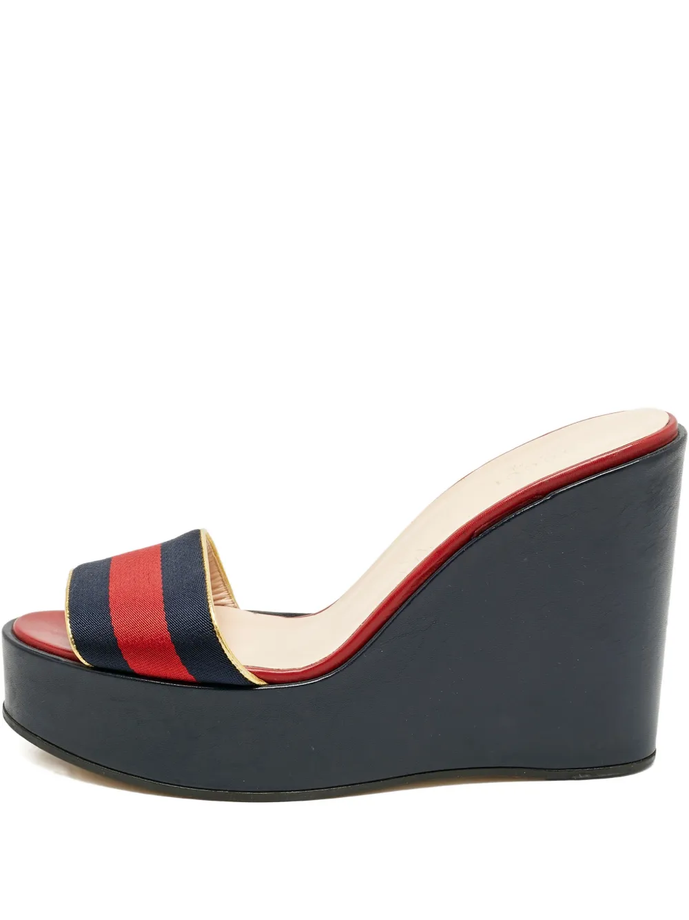 Gucci Pre-Owned wedges-hell sandals - Blau