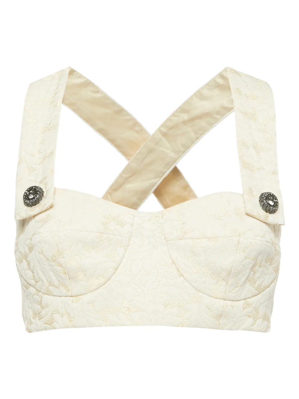 Dolce & Gabbana Pre-Owned button-detail top | Neutrals | Image 1