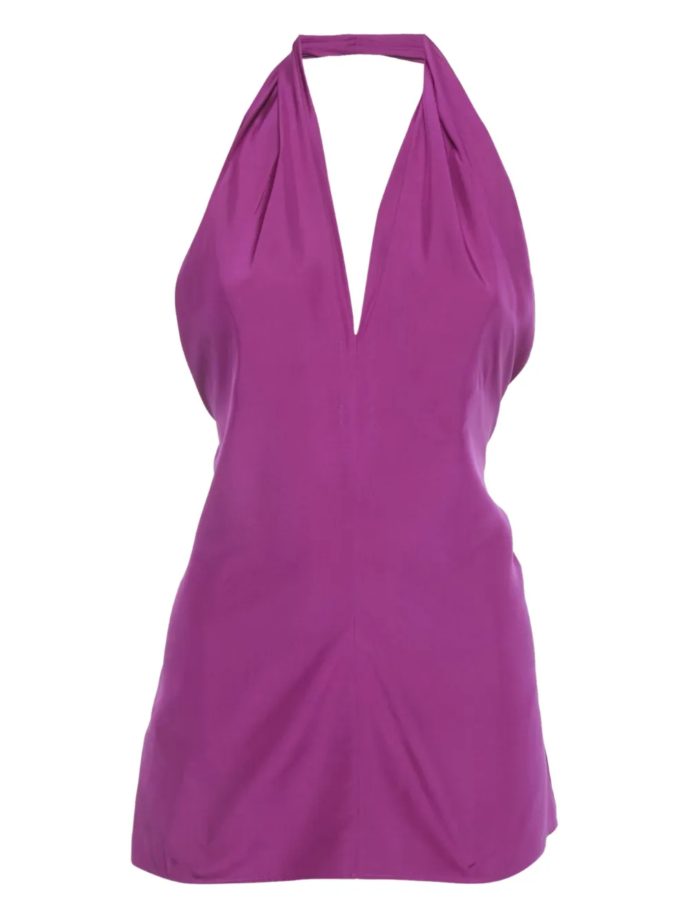 Saint Laurent Pre-Owned top con cuello halter | morado | Image 1
