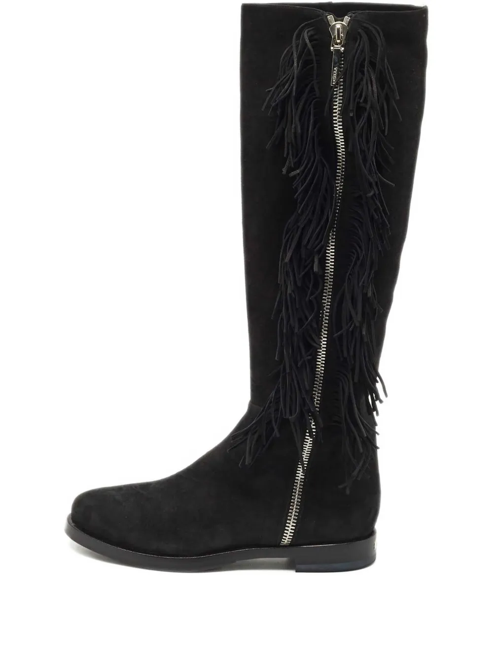 Le Silla suede fringe knee boots - Nero
